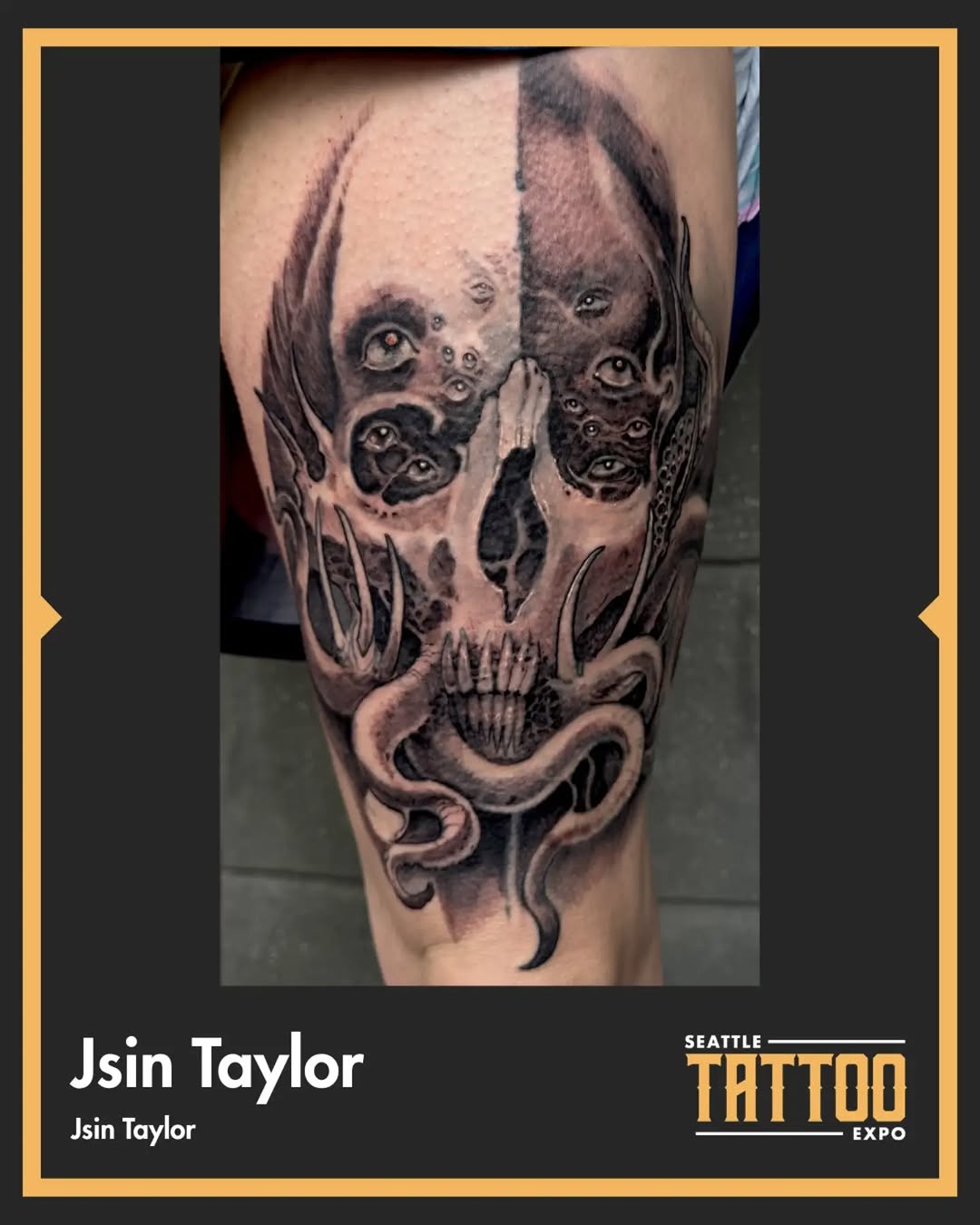 Tattoo by @jsintaylor — black_and_grey, dark_realism