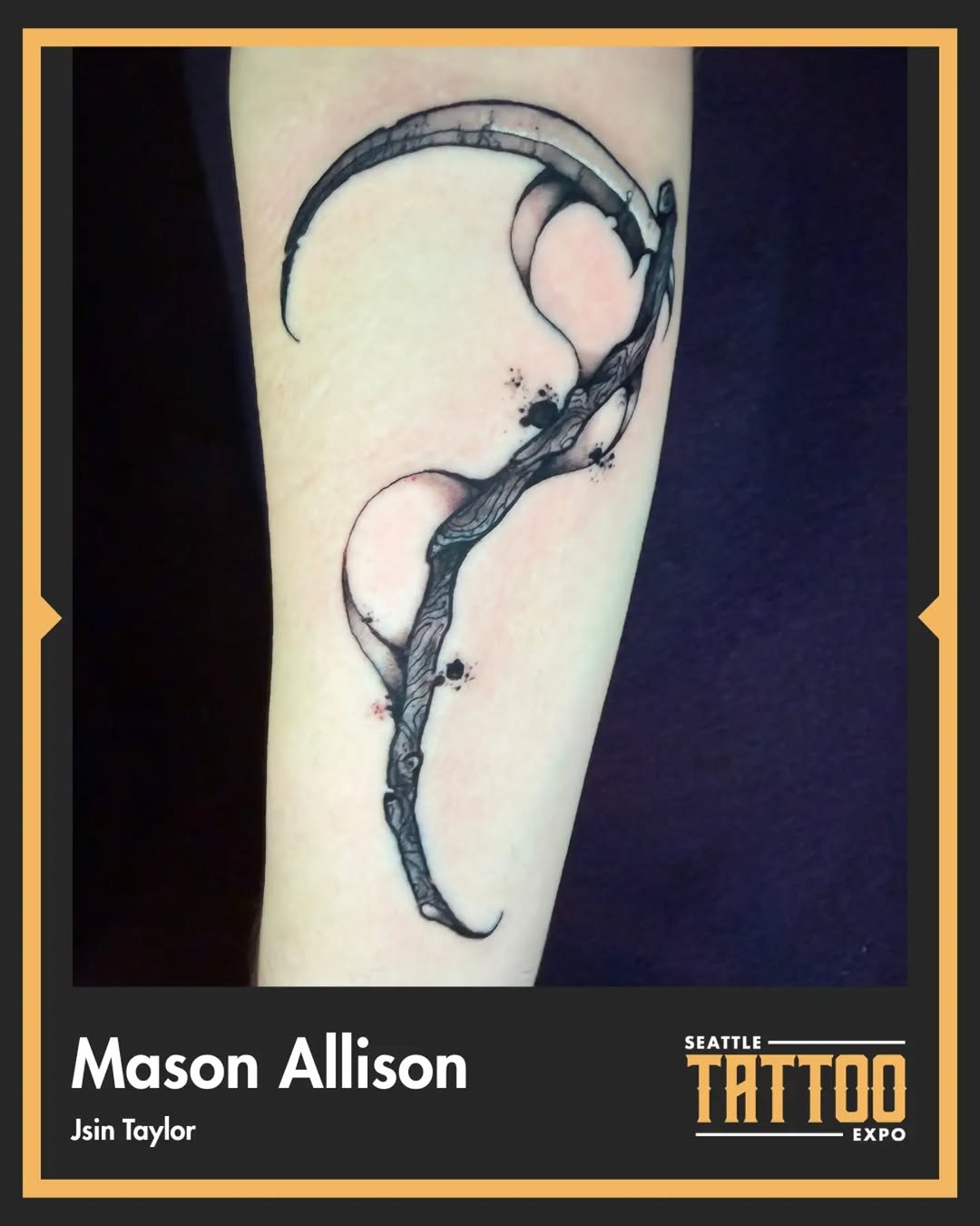 Tattoo by @jsintaylor — blackwork, trash_polka