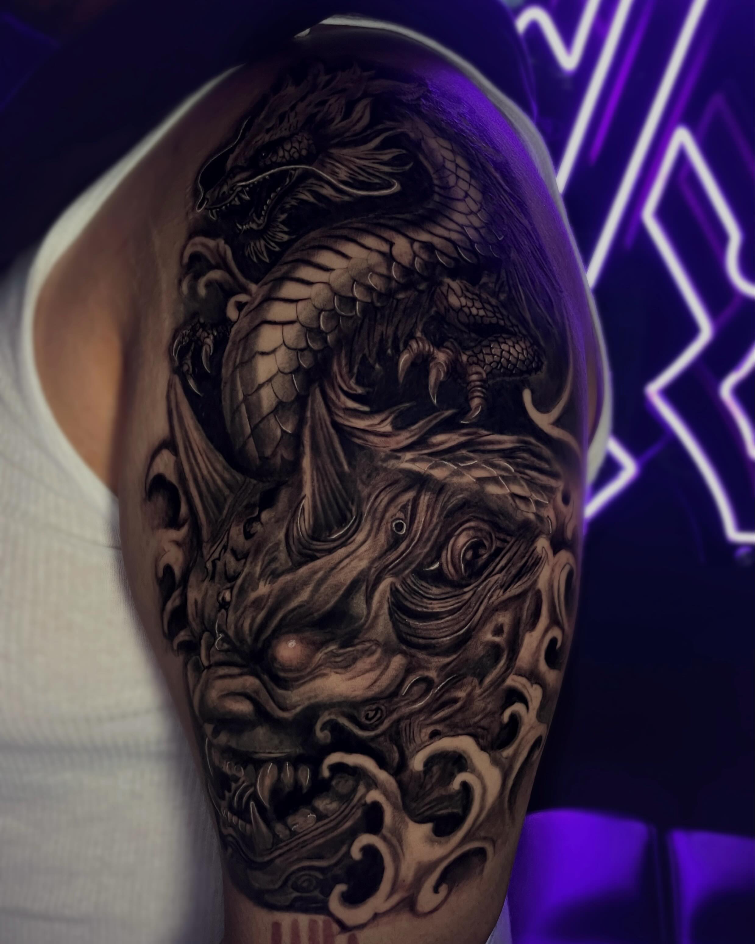 Tattoo by @dje.inks — black_and_grey, realism