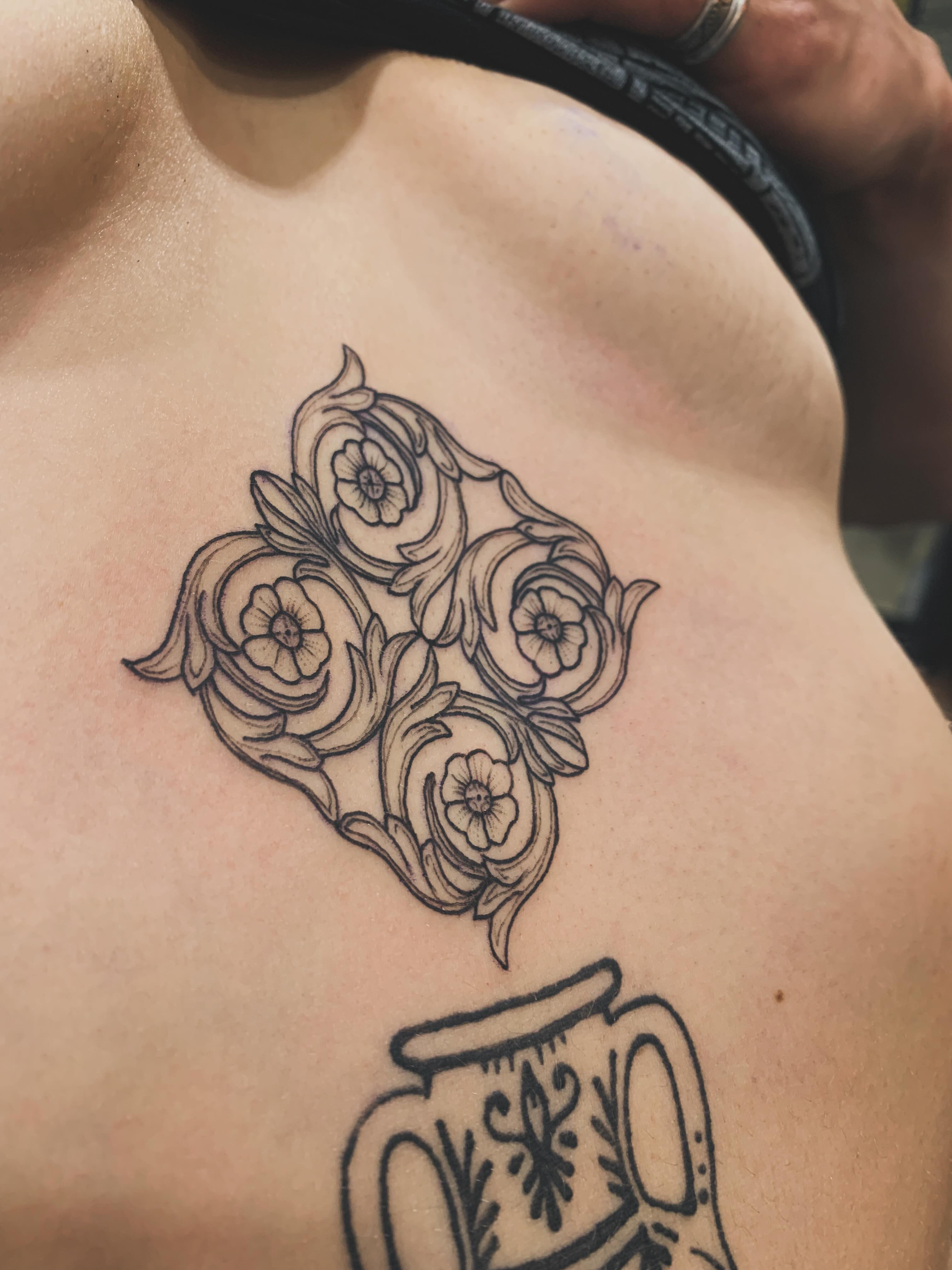 Tattoo by @peripeteiah — black_and_grey