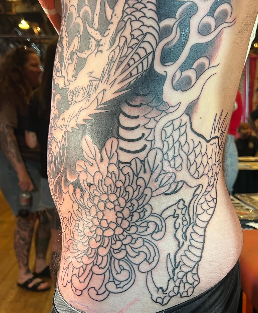 Tattoo by @kayle77 — japanese_irezumi, black_and_grey