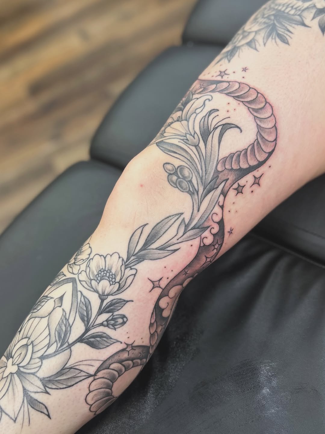 Tattoo by @misstrish777 — black_and_grey, ornamental