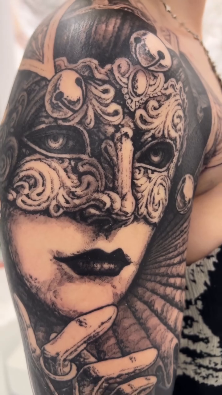 Tattoo by @hollowpriest — black_and_grey, realism