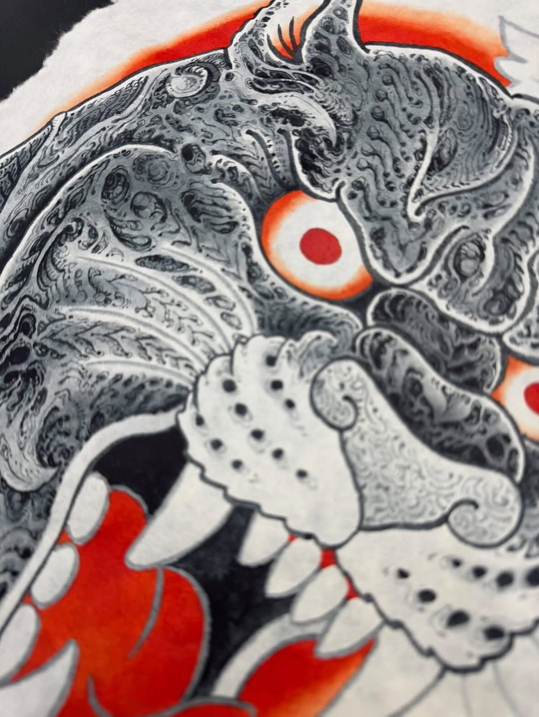 Tattoo by @benkarnofsky — japanese_irezumi, black_and_grey