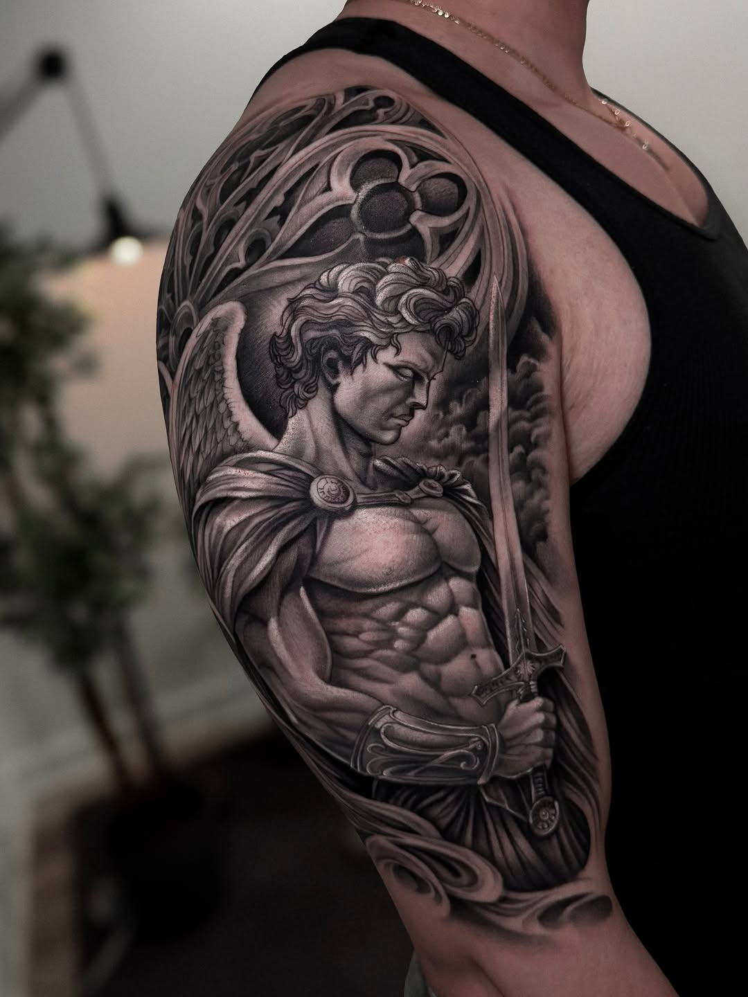 Tattoo by @rinktattoos — realism, black_and_grey