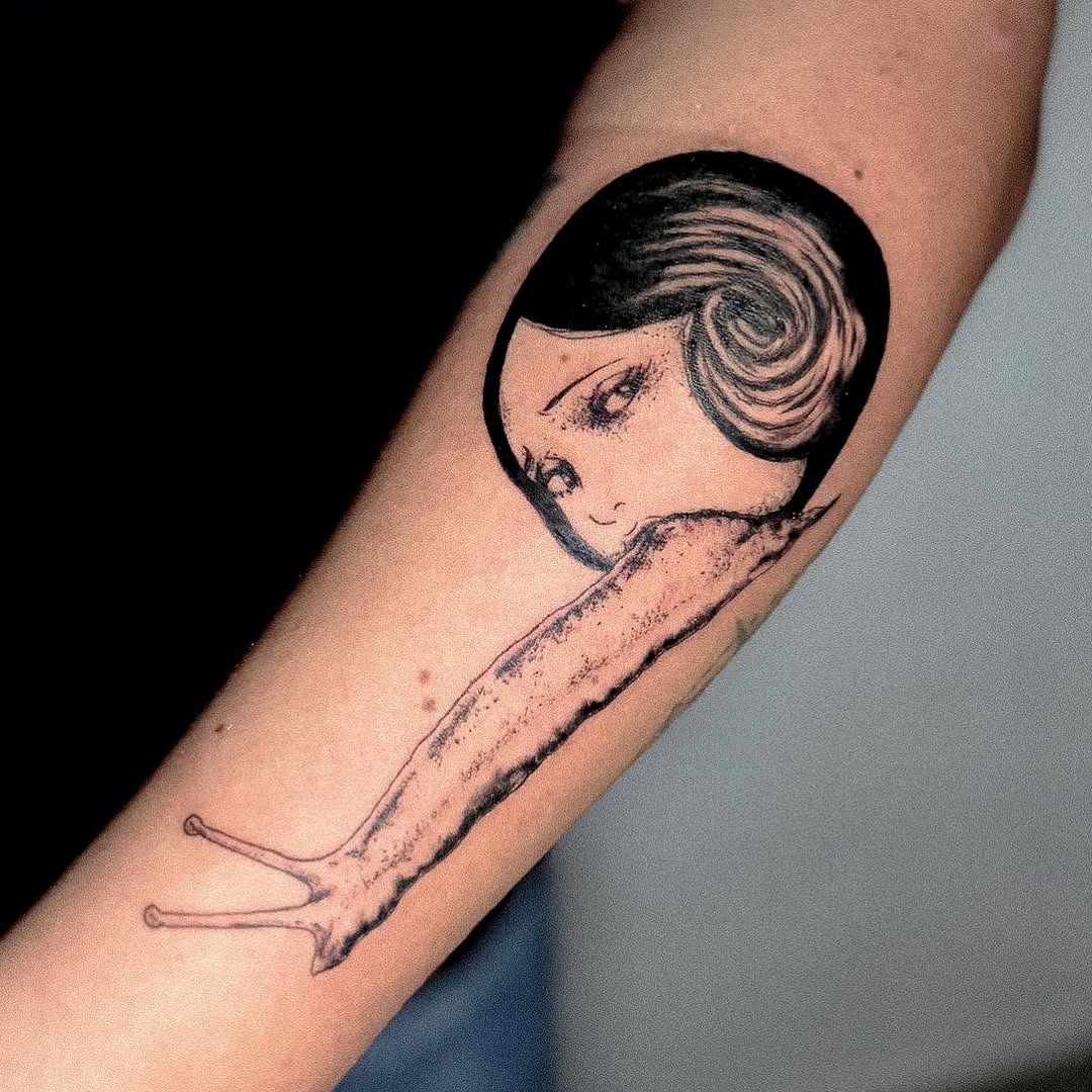 Tattoo by @jojotattooo — black_and_grey, surrealism