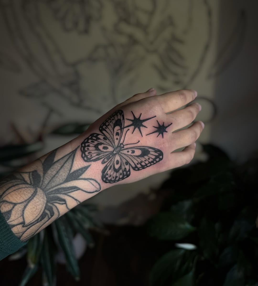 Tattoo by @tattoowitchmal — fine_line, black_and_grey