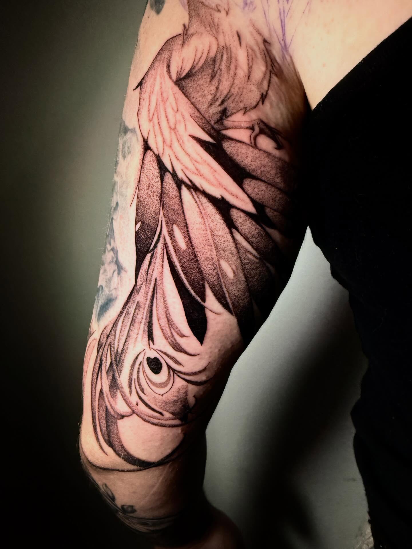 Tattoo by @mgm.tatz — dotwork, realism