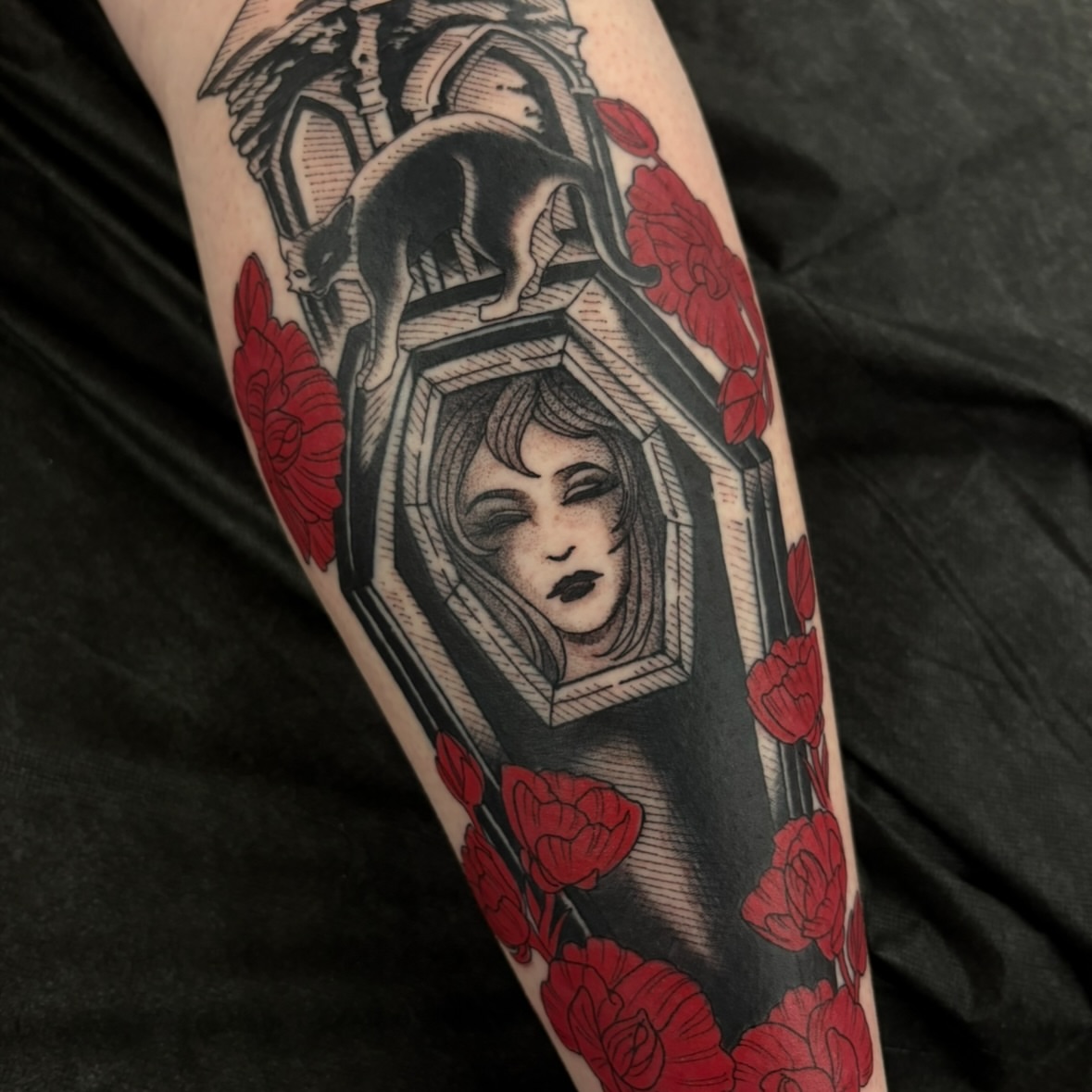 Tattoo by @aaronaddamstattoo — american_traditional, black_and_grey