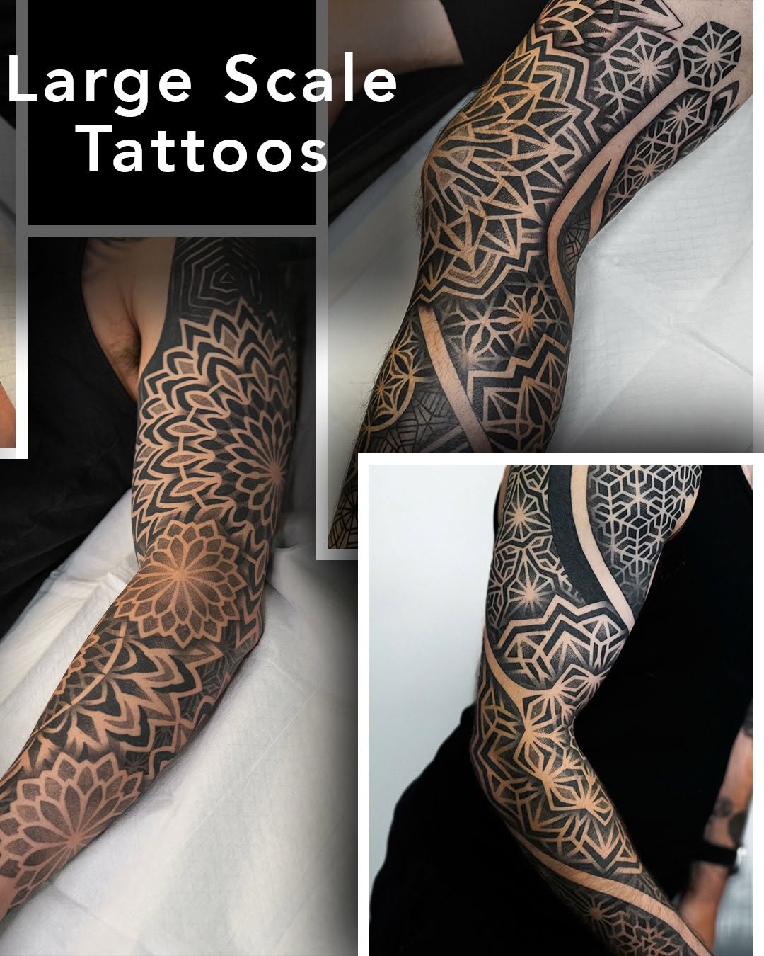 Tattoo by @rjxdots — geometric, blackwork