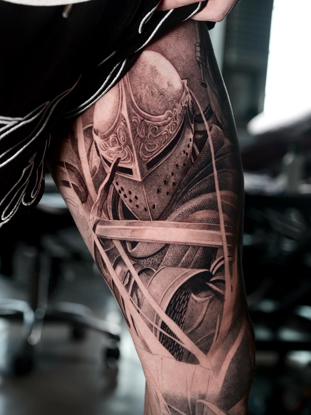 Tattoo by @_escobart — realism, black_and_grey