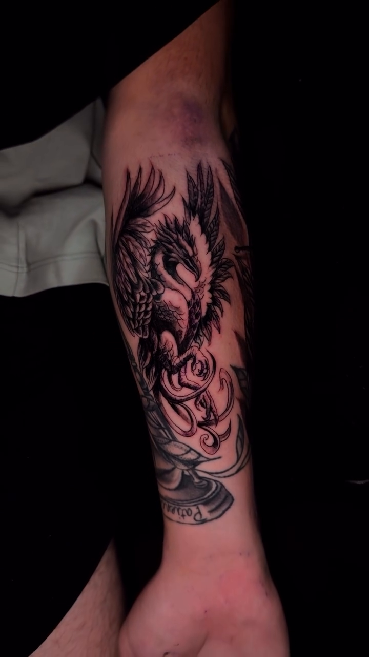 Tattoo by @dramazink — japanese_irezumi, black_and_grey