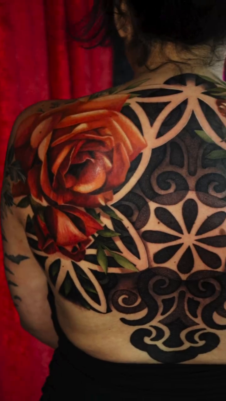 Tattoo by @palacios_ink — realism, geometric