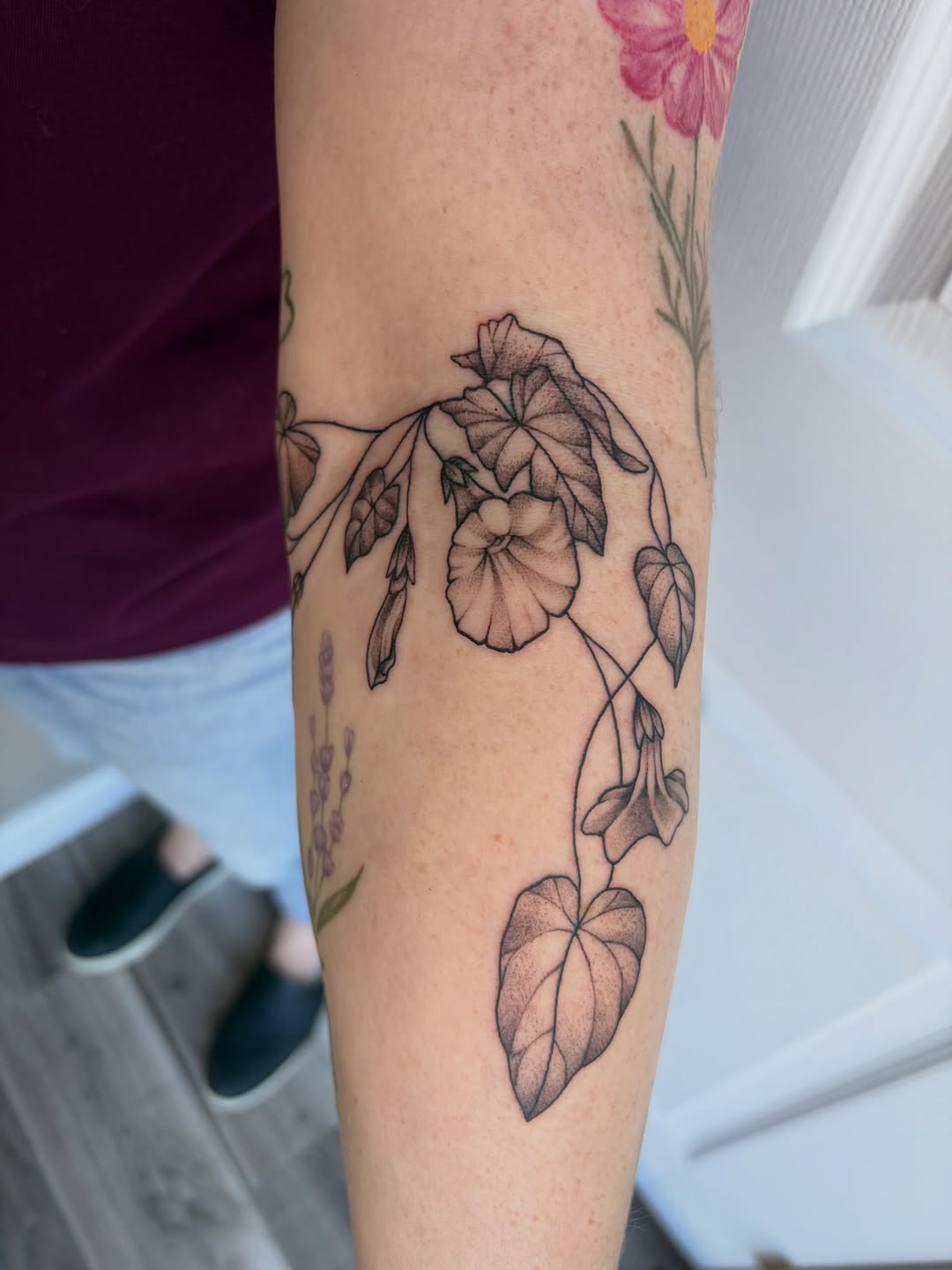 Tattoo by @saber_tooth_tattoo — fine_line, black_and_grey