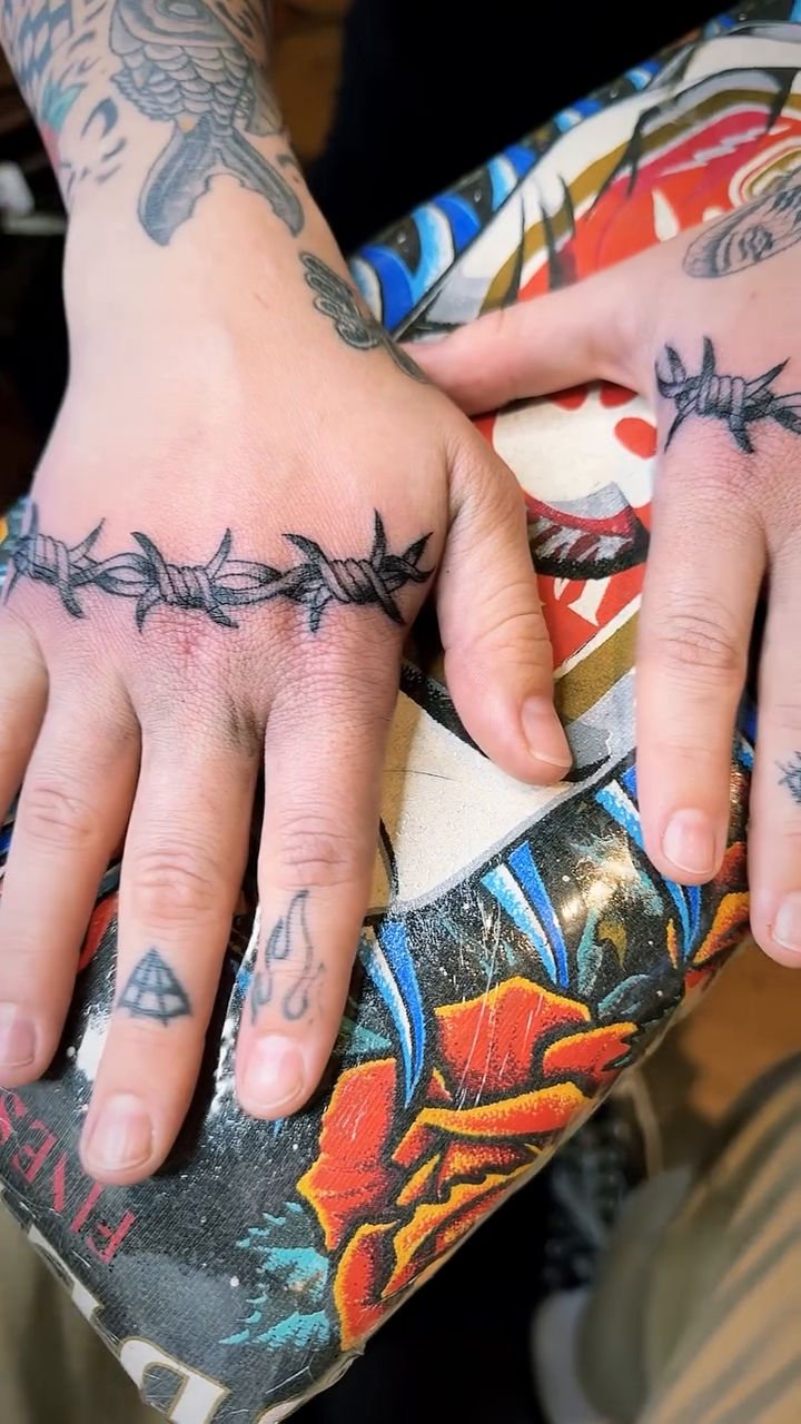 Tattoo by @tallboytatts — blackwork