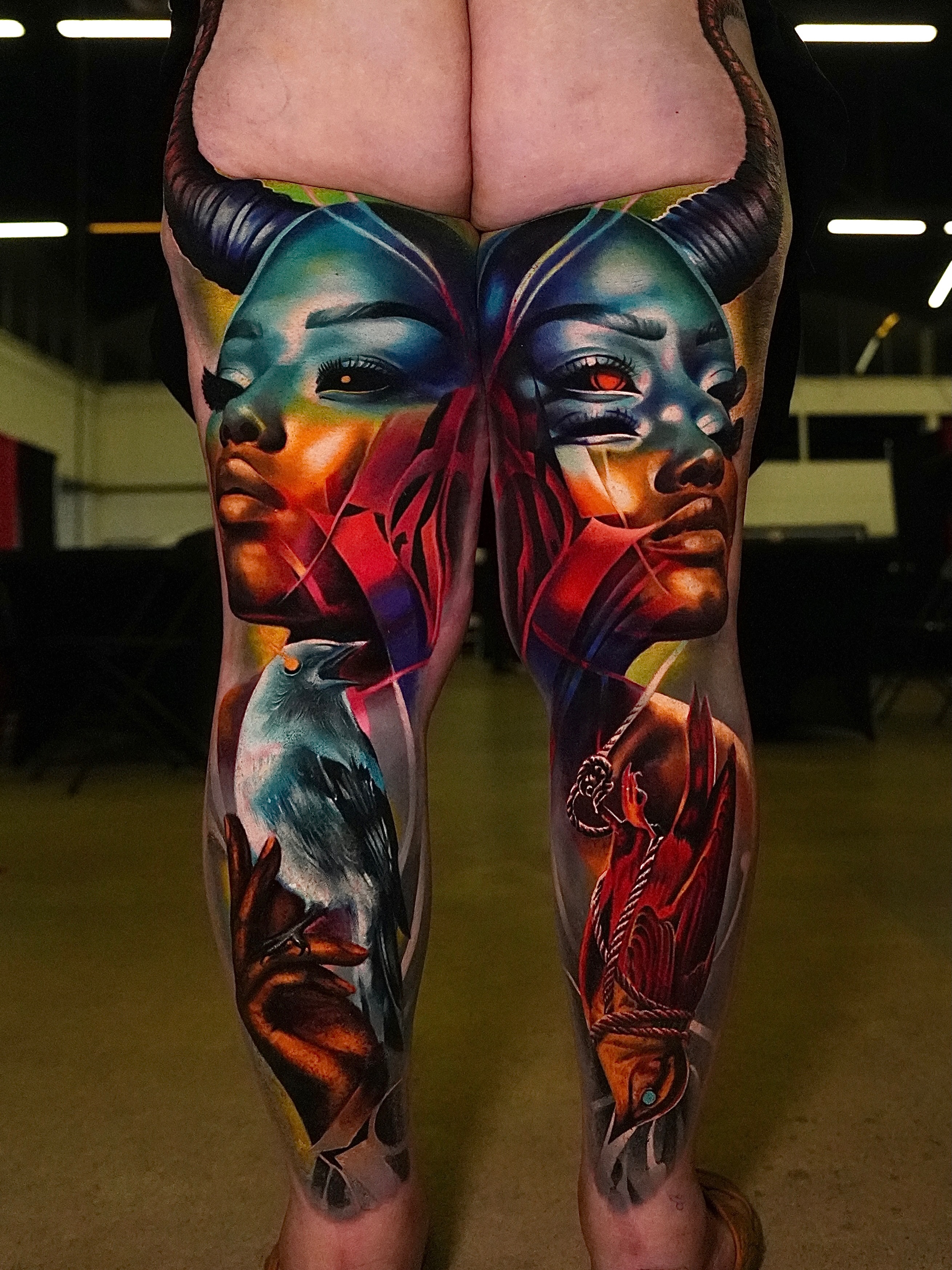 Tattoo by @rann_tattoo — realism, trash_polka