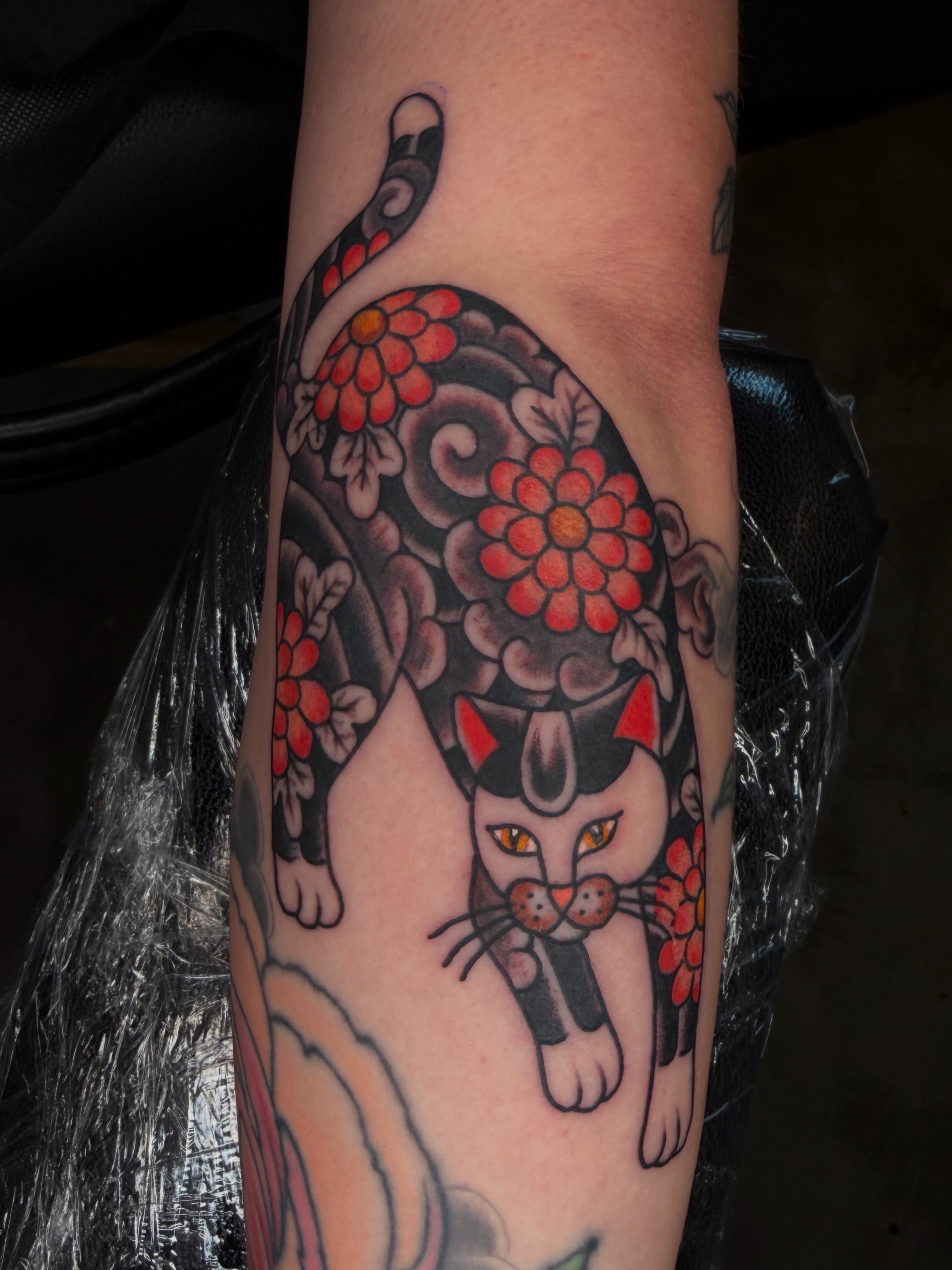 Tattoo by @zimovan — american_traditional, japanese_irezumi