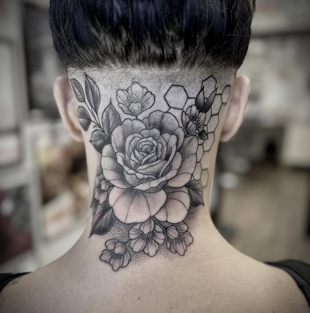 Tattoo by @jessalther — dotwork, black_and_grey