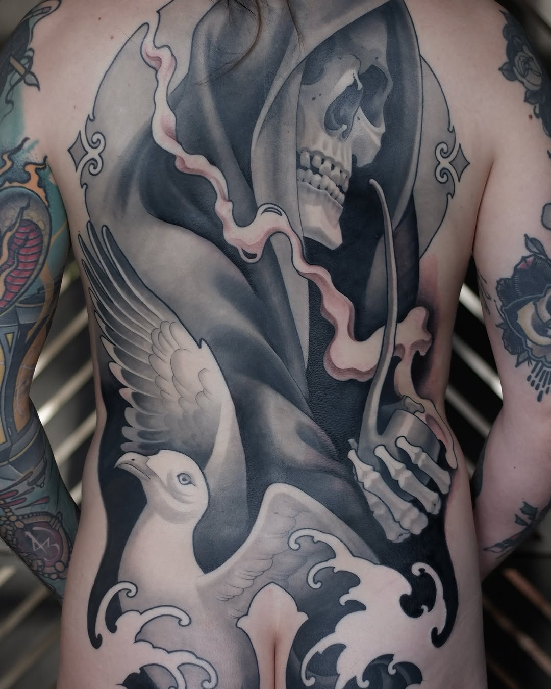 Tattoo by @michaeljtattoos — black_and_grey, realism