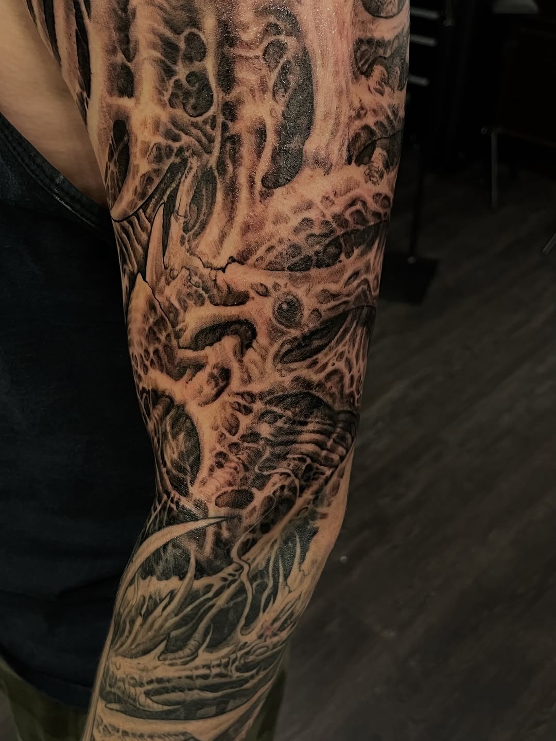 Tattoo by @shainesmithtattoo — black_and_grey, realism