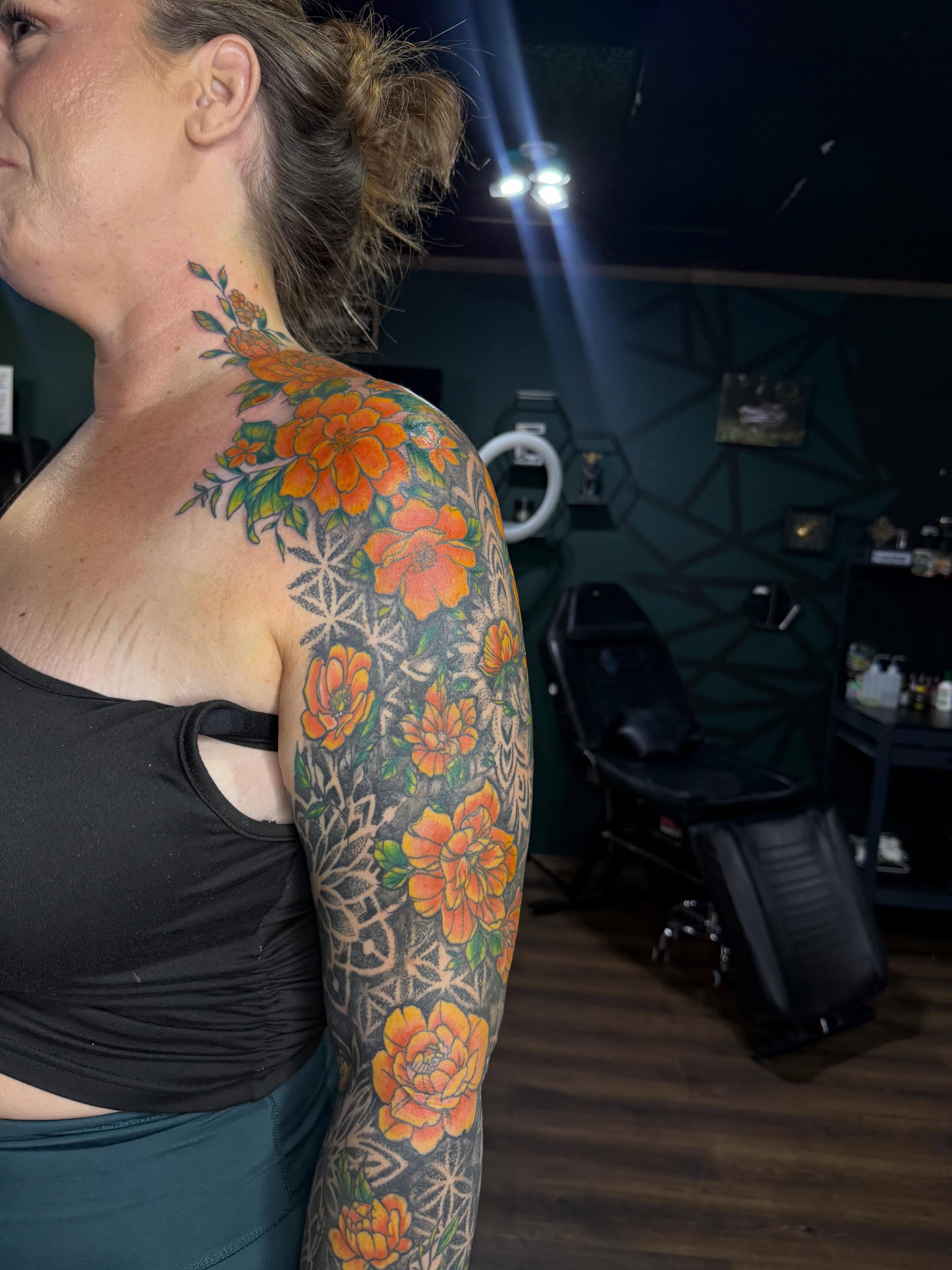 Tattoo by @tink_tattoos — american_traditional, dotwork