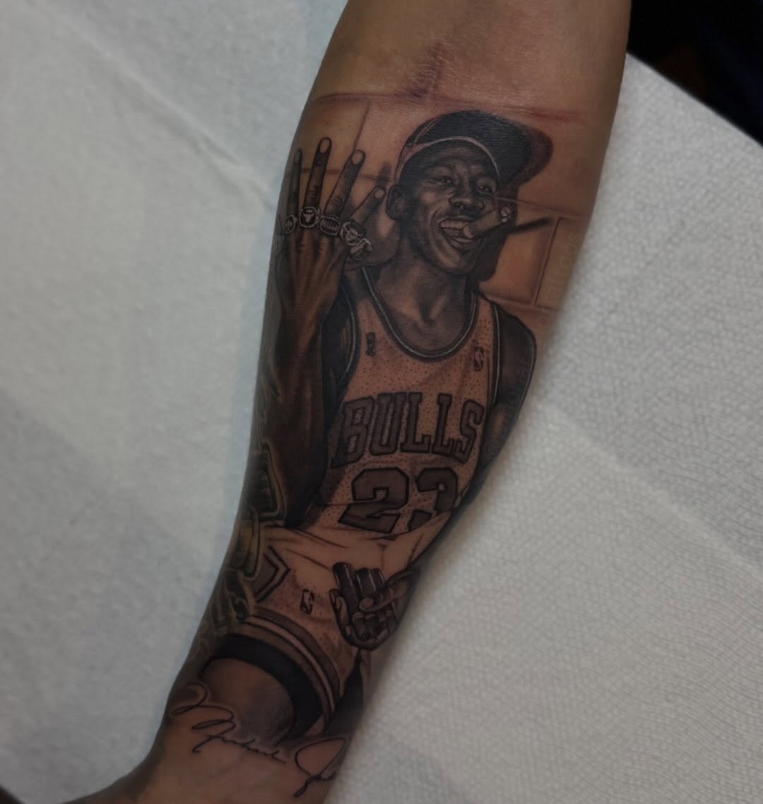 Tattoo by @winonataylortattoos — realism, black_and_grey