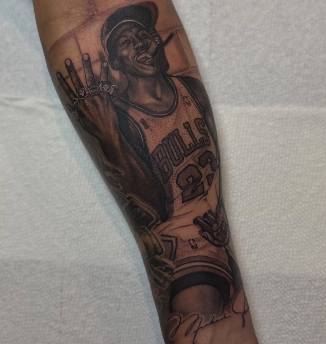 Tattoo by @winonataylortattoos — realism, black_and_grey