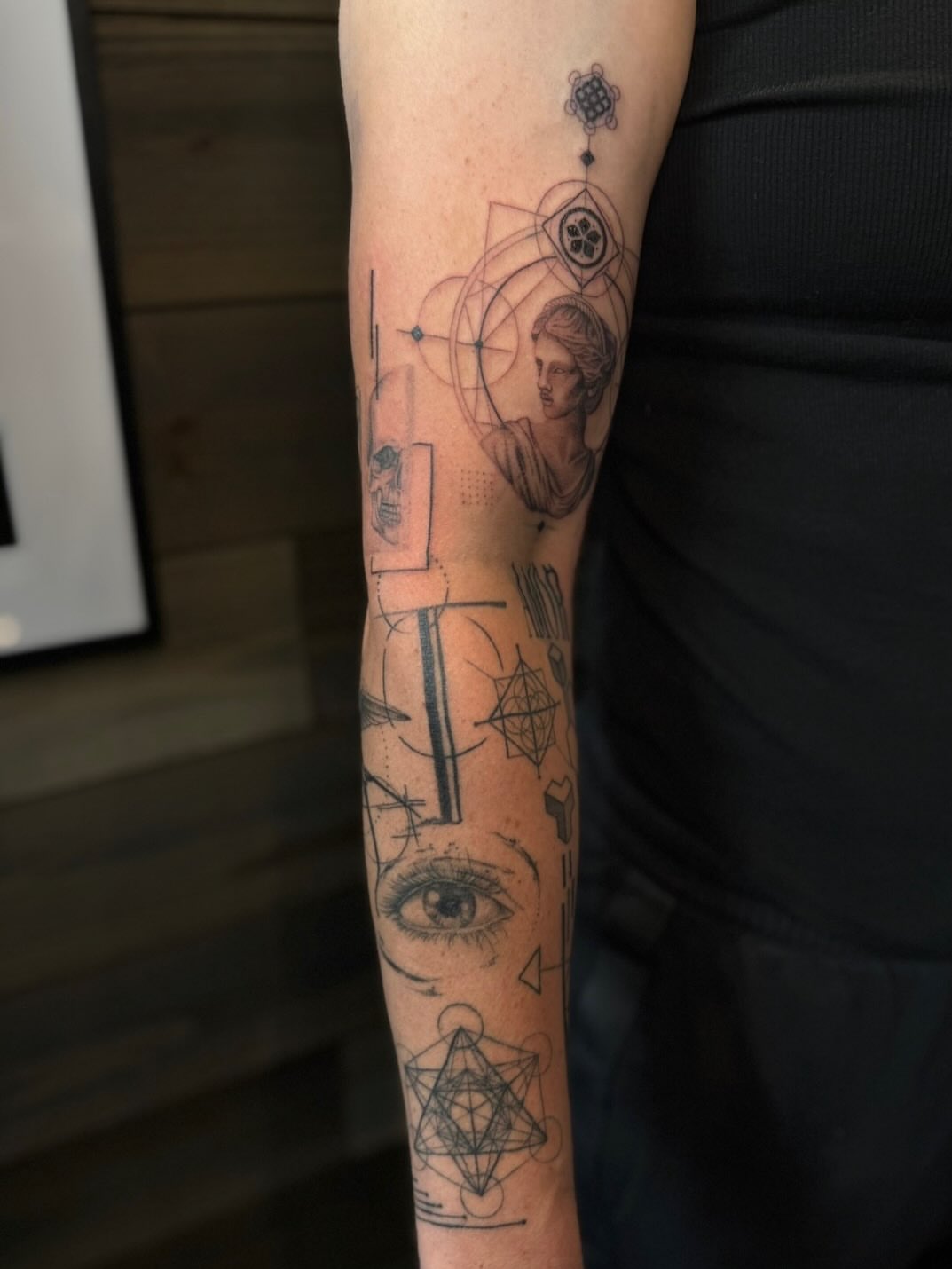 Tattoo by @mackmade.tattoos — geometric, realism