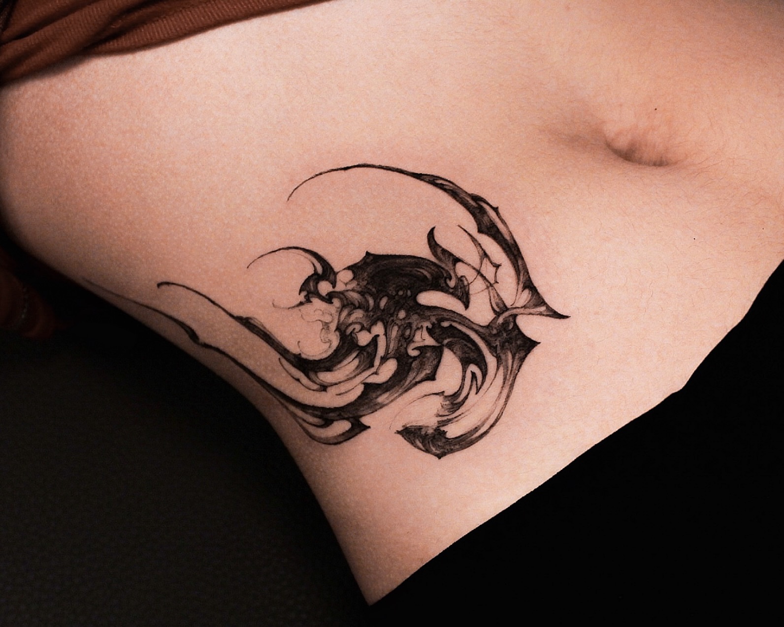 Tattoo by @hynngloomy — black_and_grey, tribal
