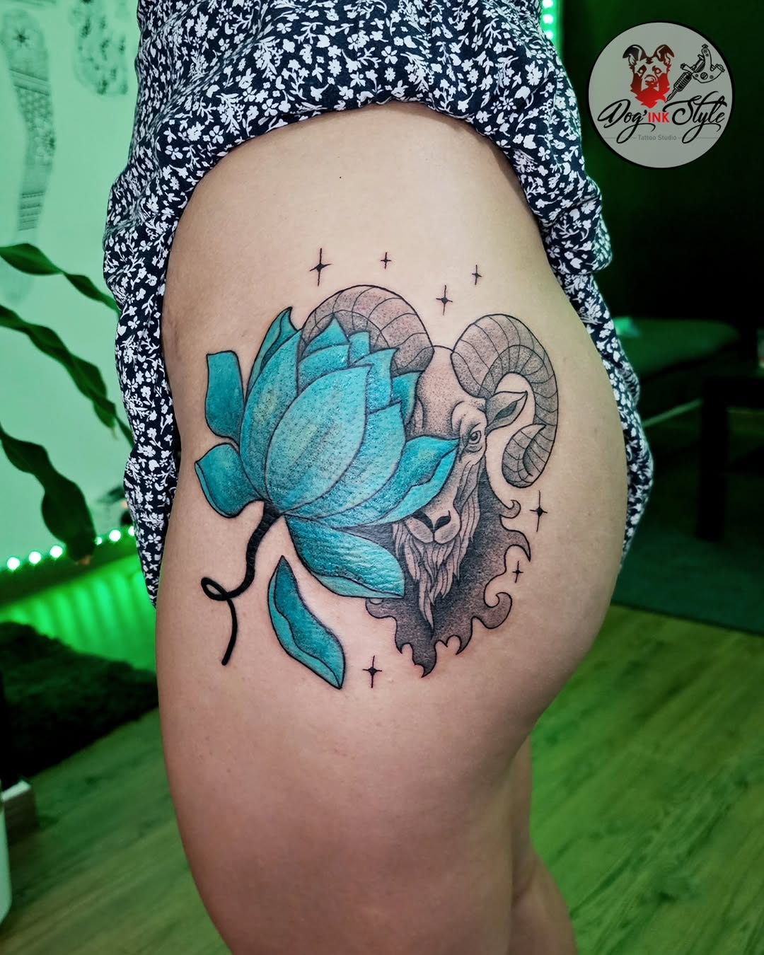 Tattoo by @dog_ink_style β realism, black_and_grey