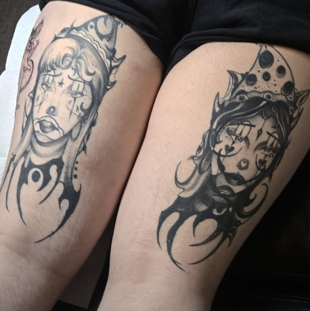 Tattoo by @swampfairie.tattoos — black_and_grey, chicano