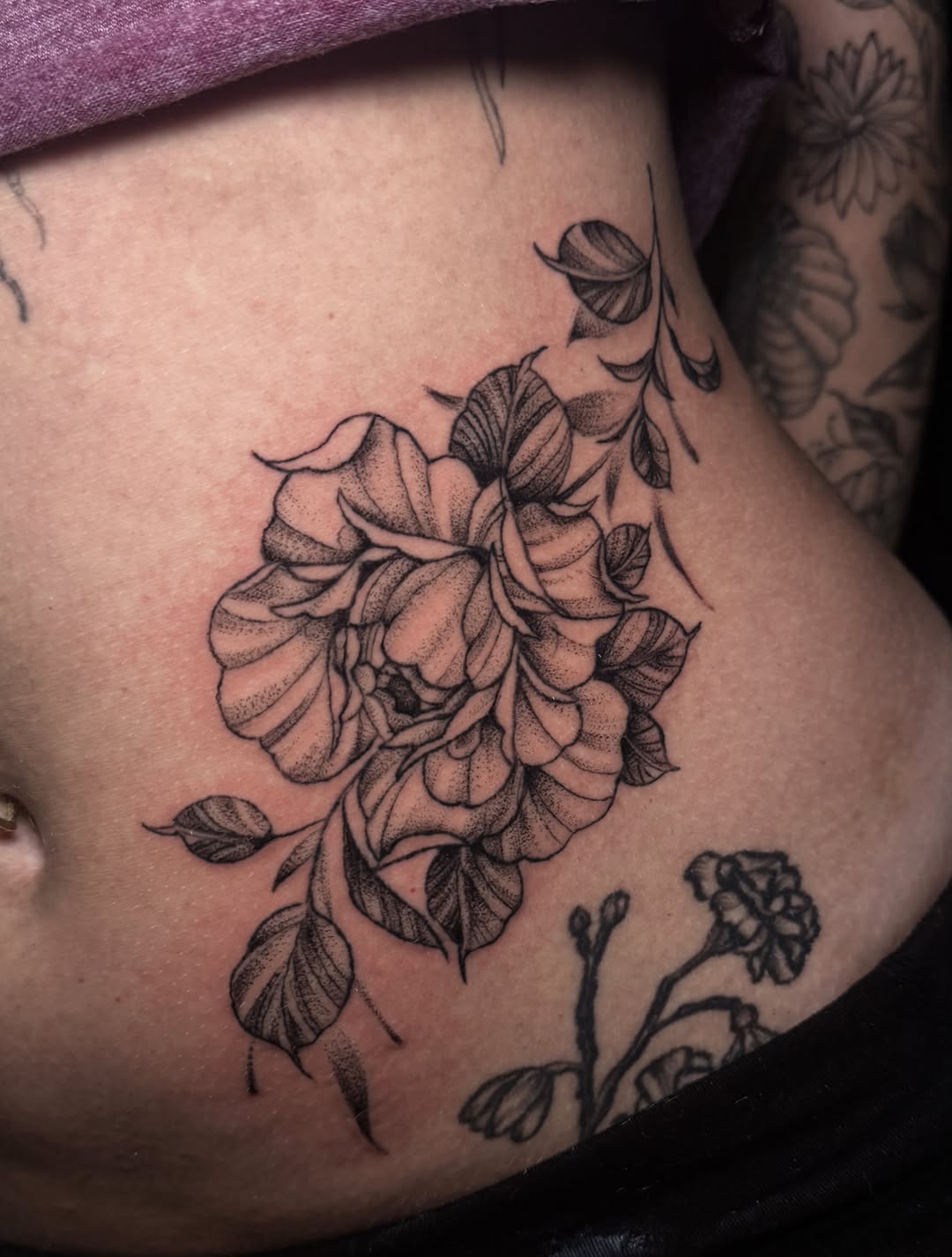 Tattoo by @cristenaro.tattooer — dotwork, black_and_grey