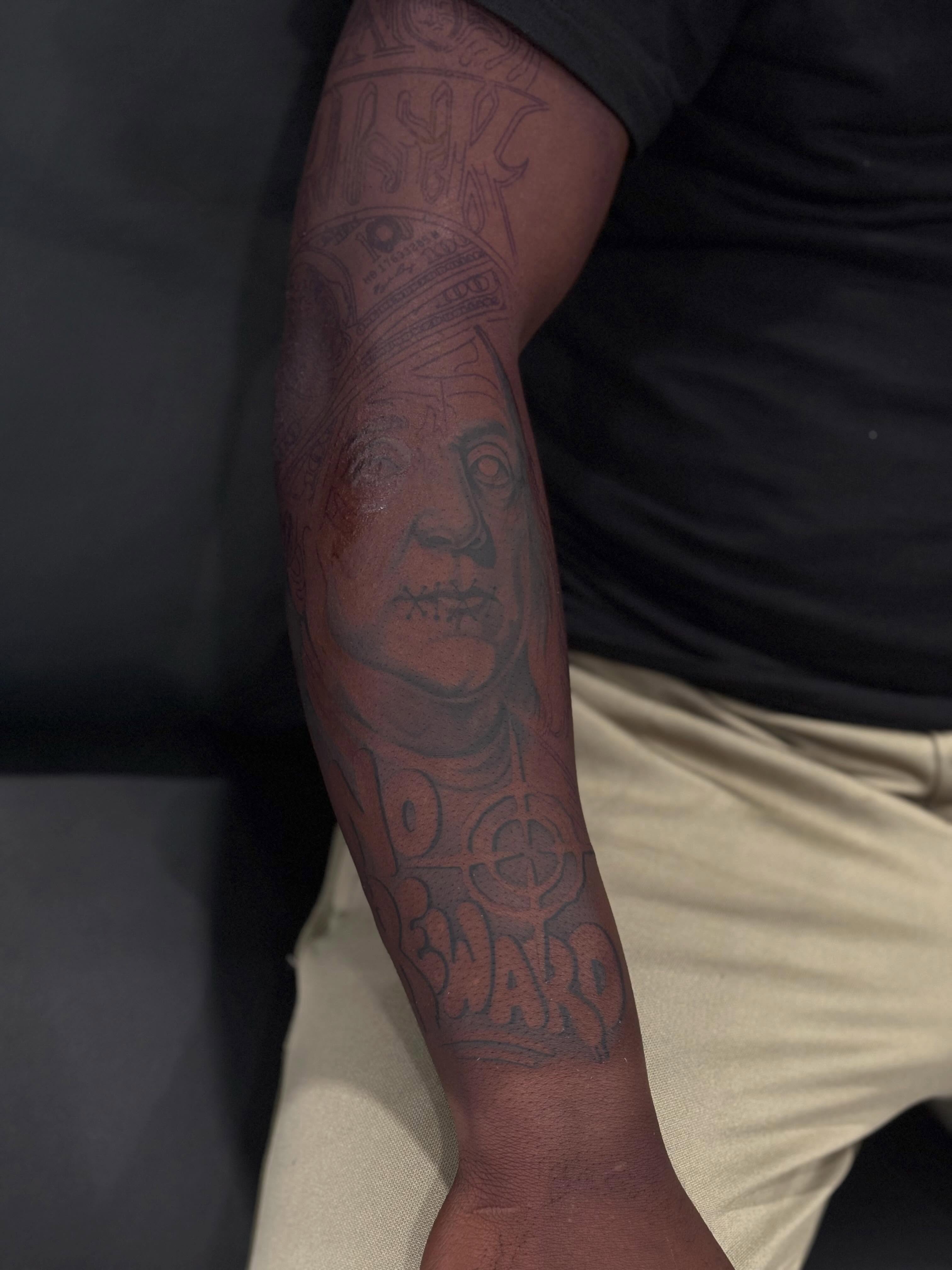 Tattoo by @crooksink — black_and_grey