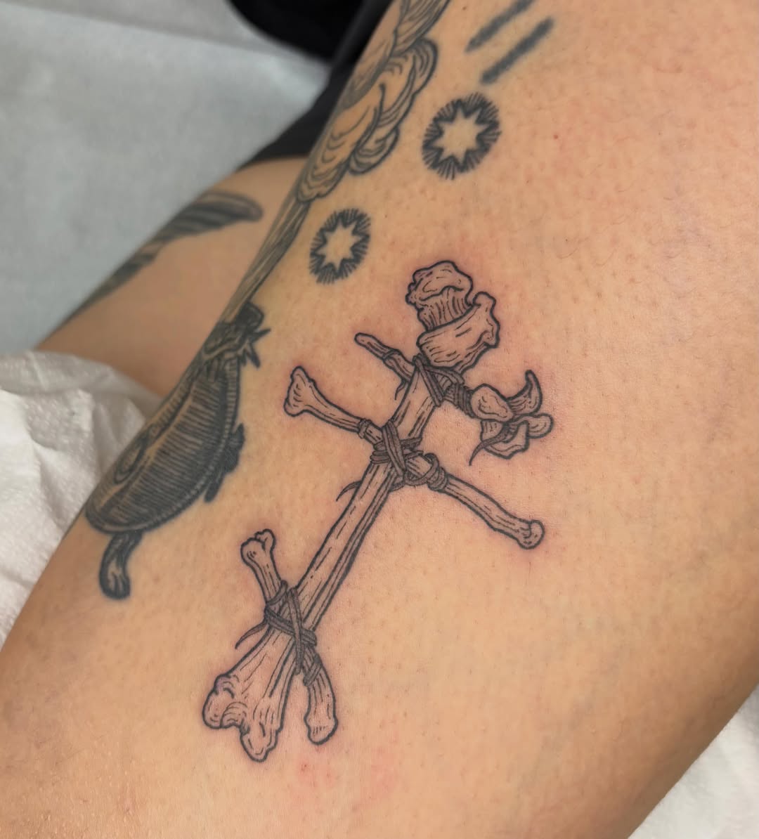 Tattoo by @softcorehorror — black_and_grey