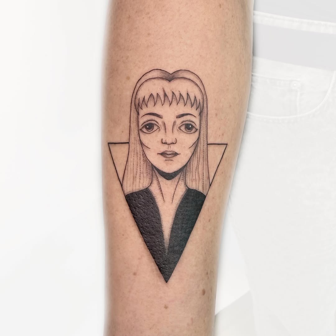Sketch tattoo on the forearm by Nika