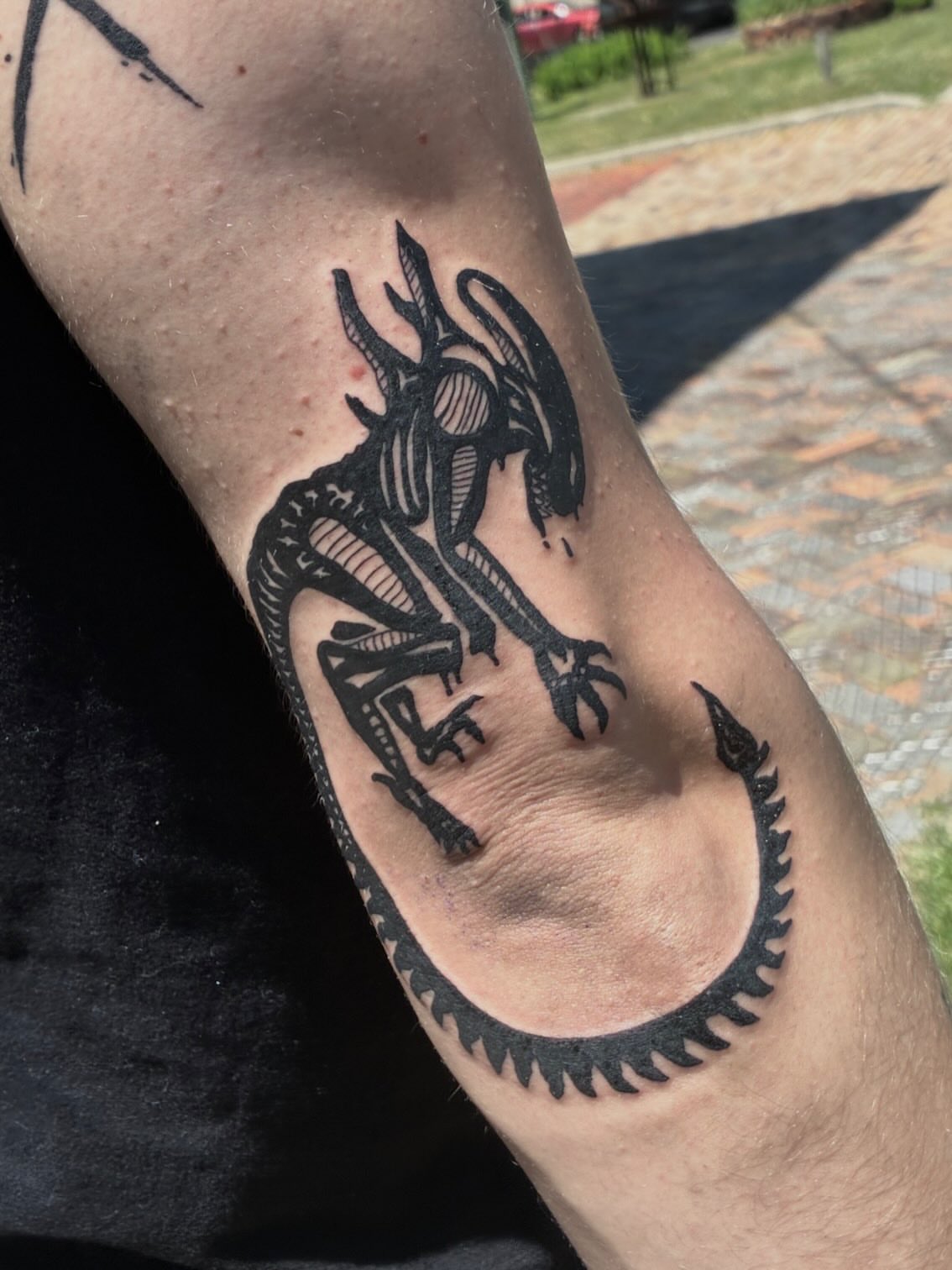 Tattoo by @solarsilas — black_and_grey