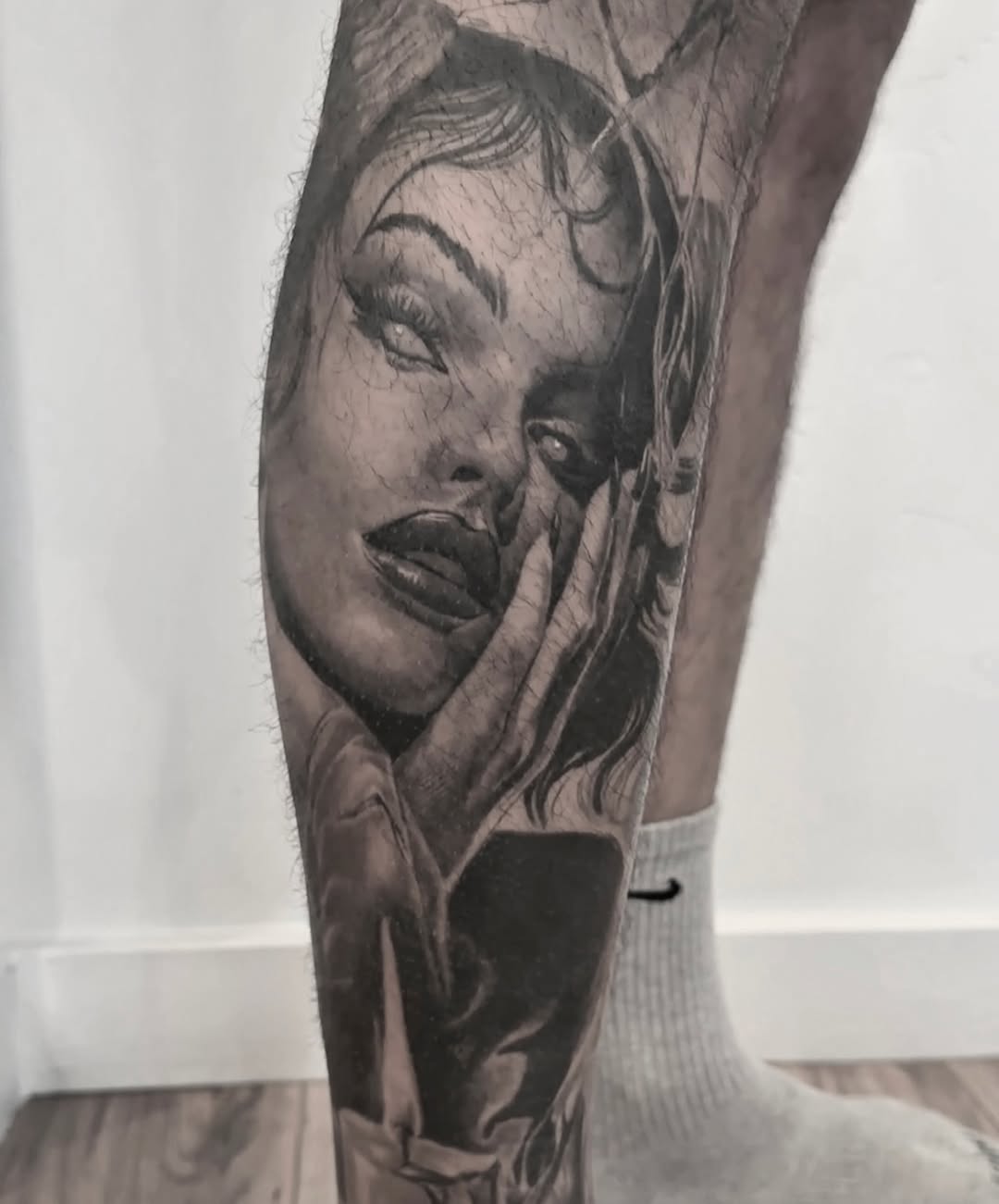 Tattoo by @paigejeantattoos β realism, black_and_grey