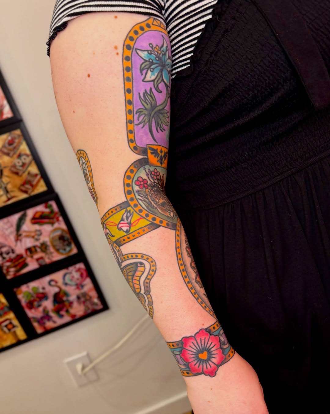 Tattoo by @electrababytattoo — american_traditional, dotwork