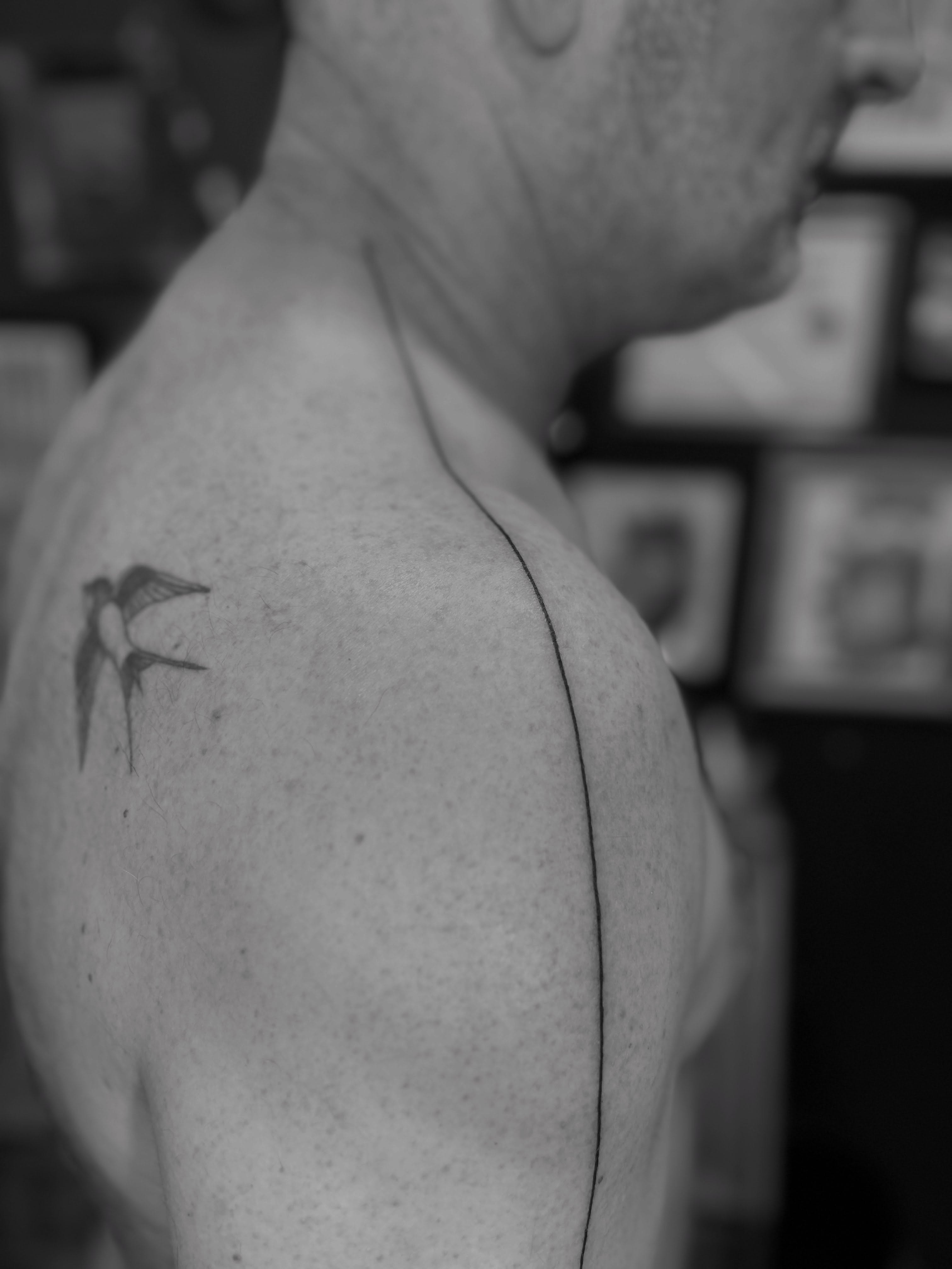 Tattoo by @douceliigne — black_and_grey