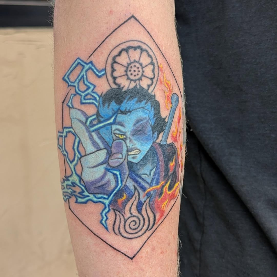 Zuko from Avatar: The Last Airbender anime tattoo on the forearm by Raven FM-Tattoo Apprentice