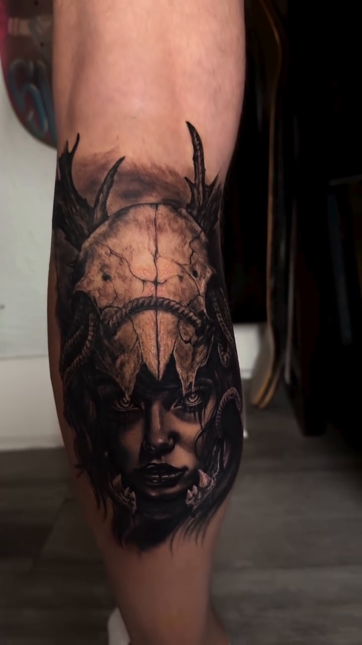 Tattoo by @getchucked13 โ dark_realism, black_and_grey