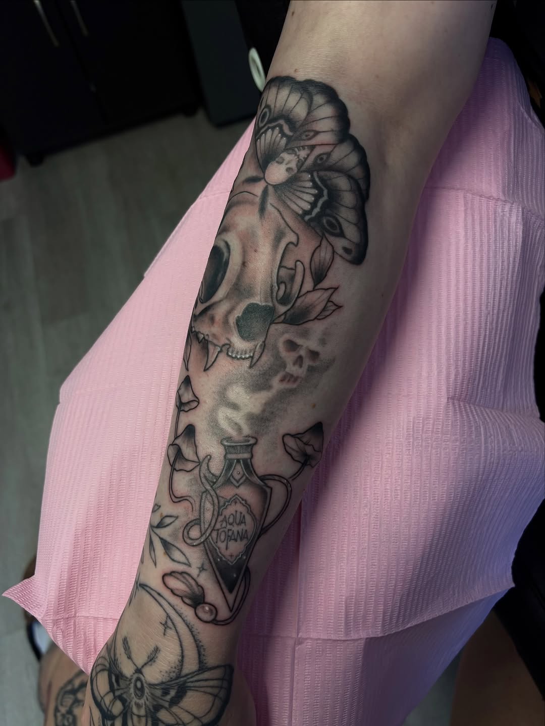Tattoo by @babylon.tattoos — black_and_grey, dark_realism