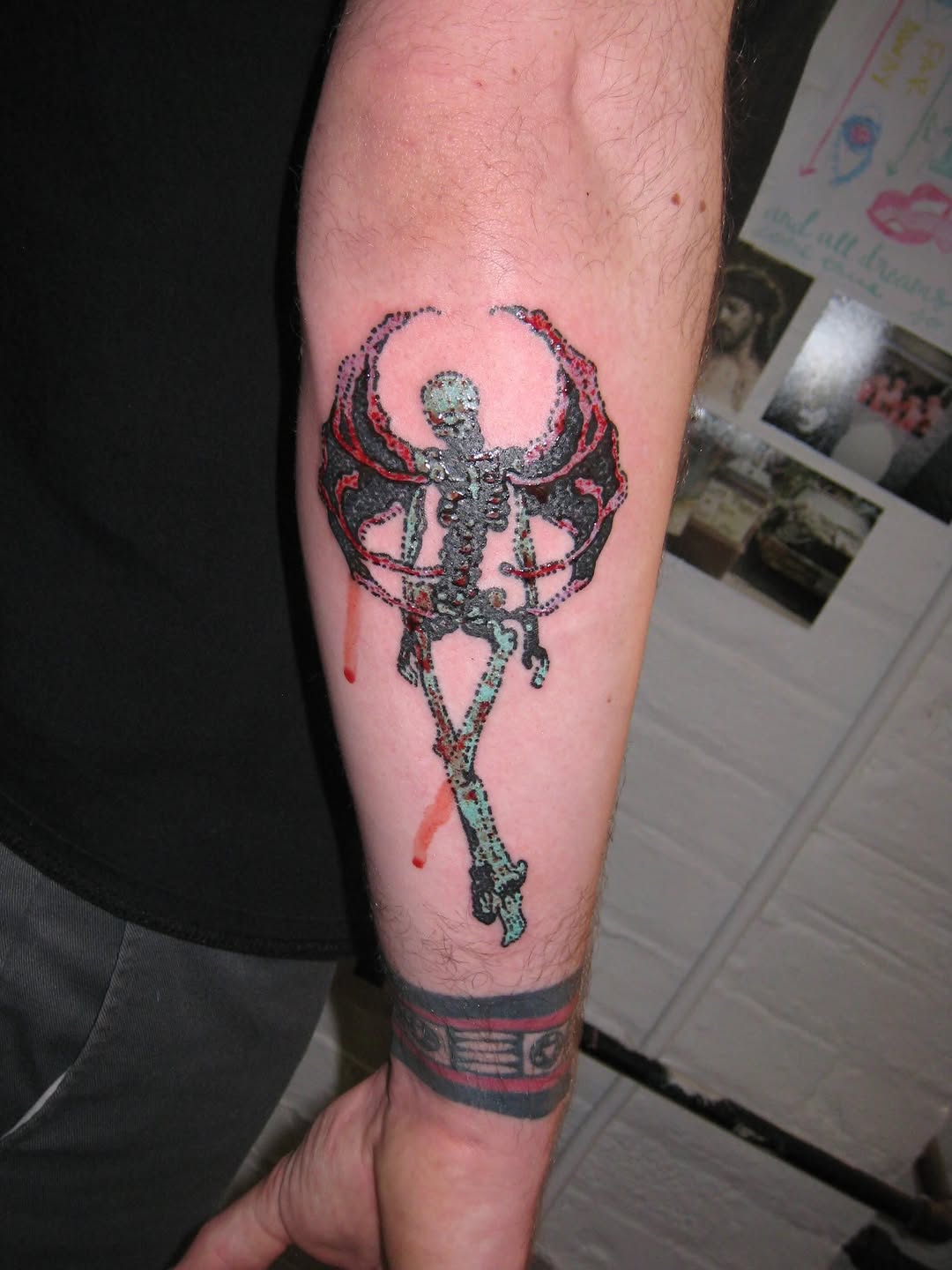 Tattoo by @whatisheavenlike — blackwork, trash_polka