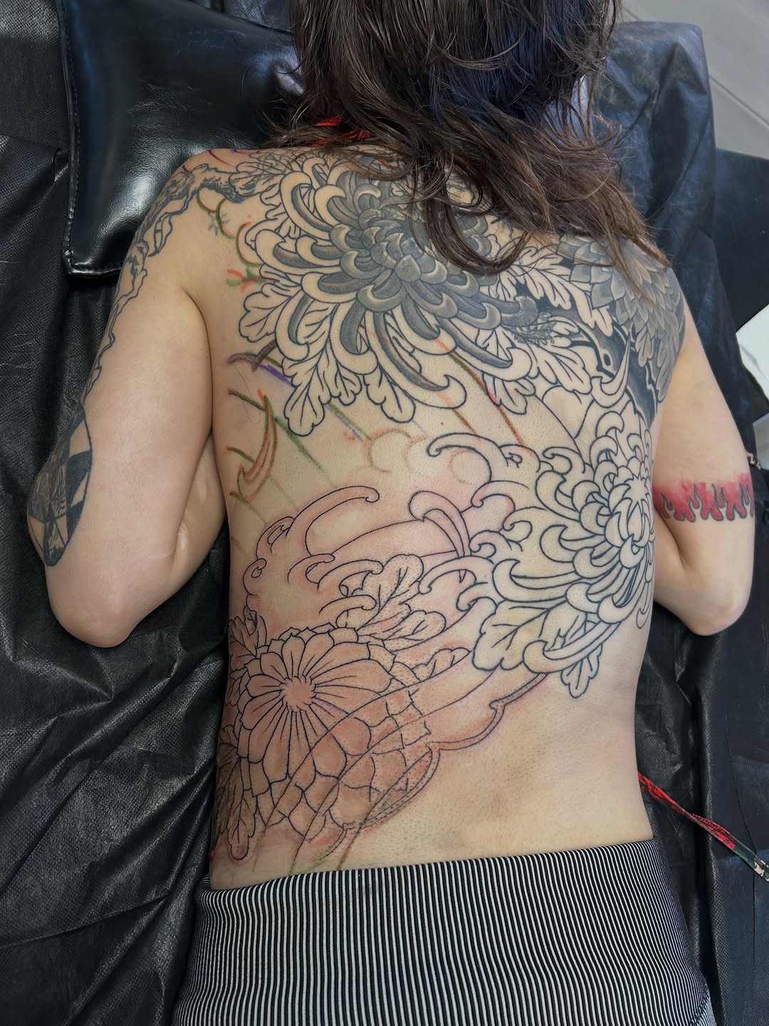 Tattoo by @yogithebeartattoo — japanese_irezumi, black_and_grey