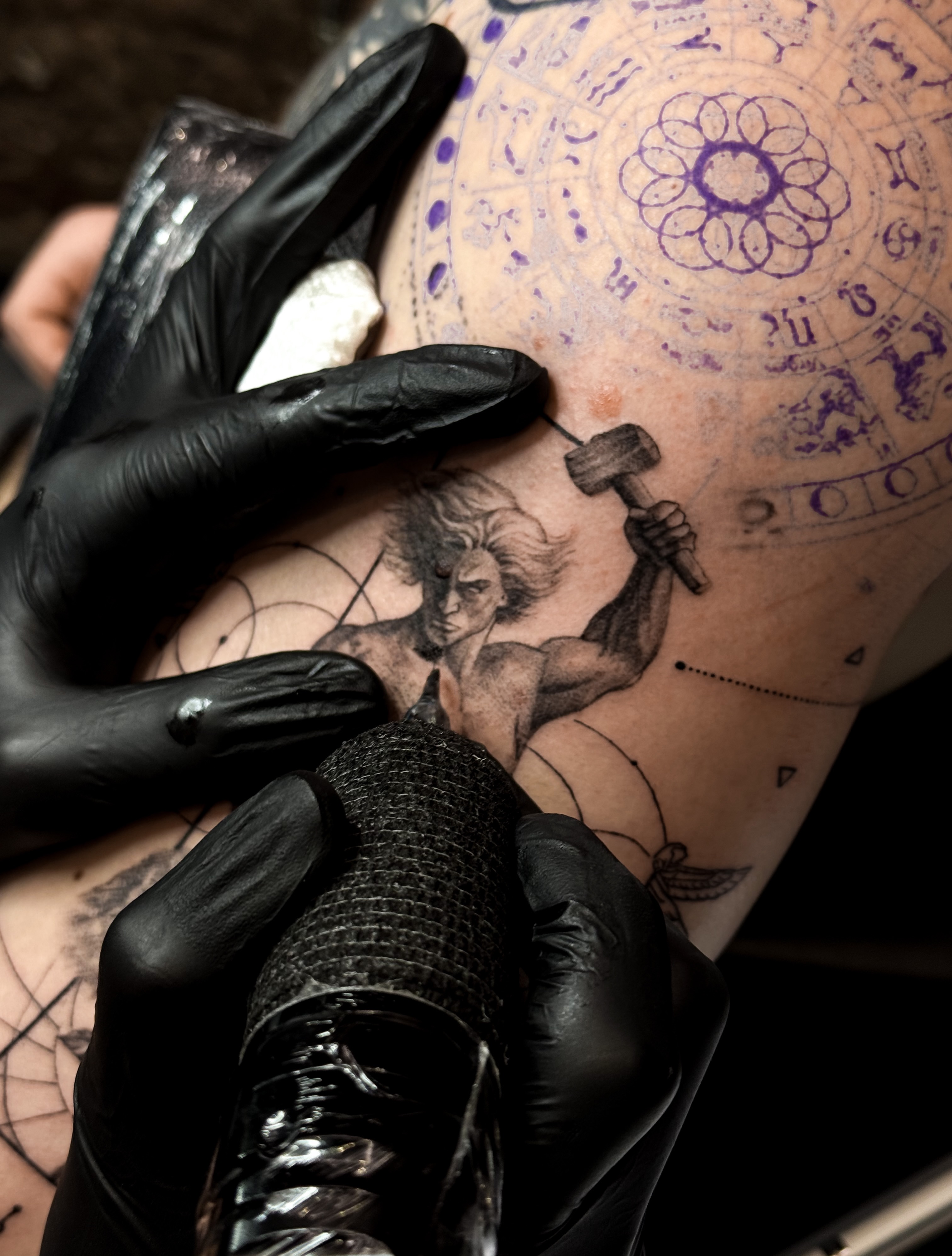 Tattoo by @dannyptattoos — black_and_grey