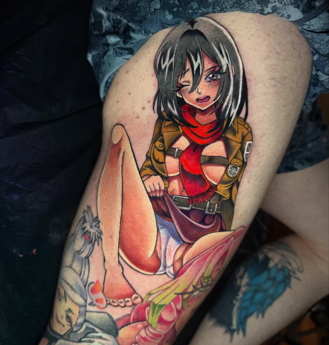 Tattoo by @fakkubunny — anime