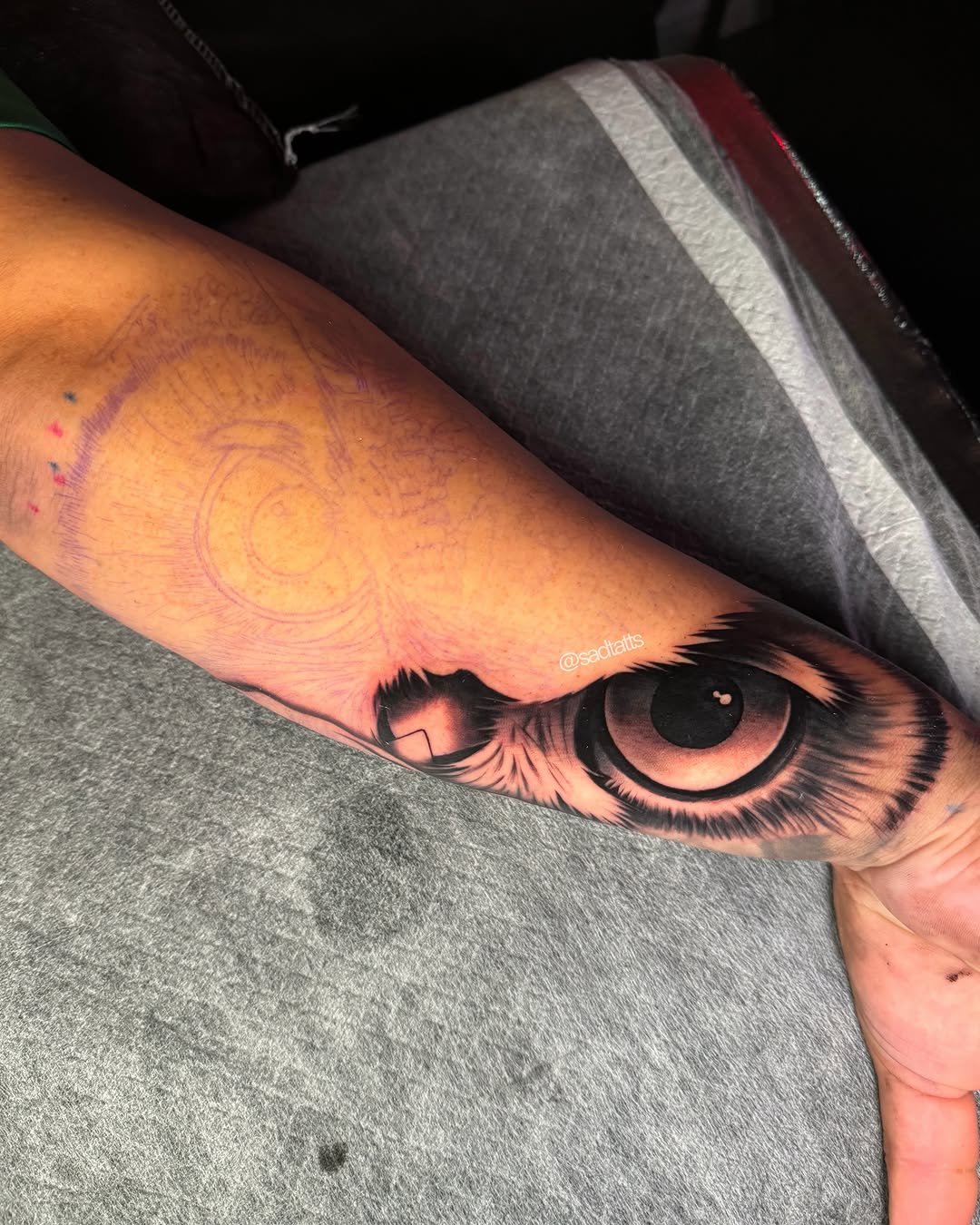 Tattoo by @sadtatts — realism, black_and_grey