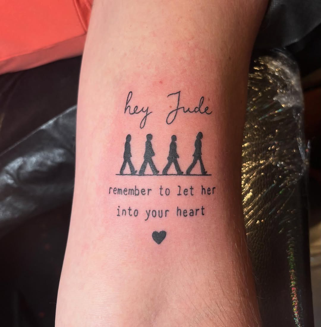 Tattoo by @destinyrosetattoos โ lettering_script, fine_line