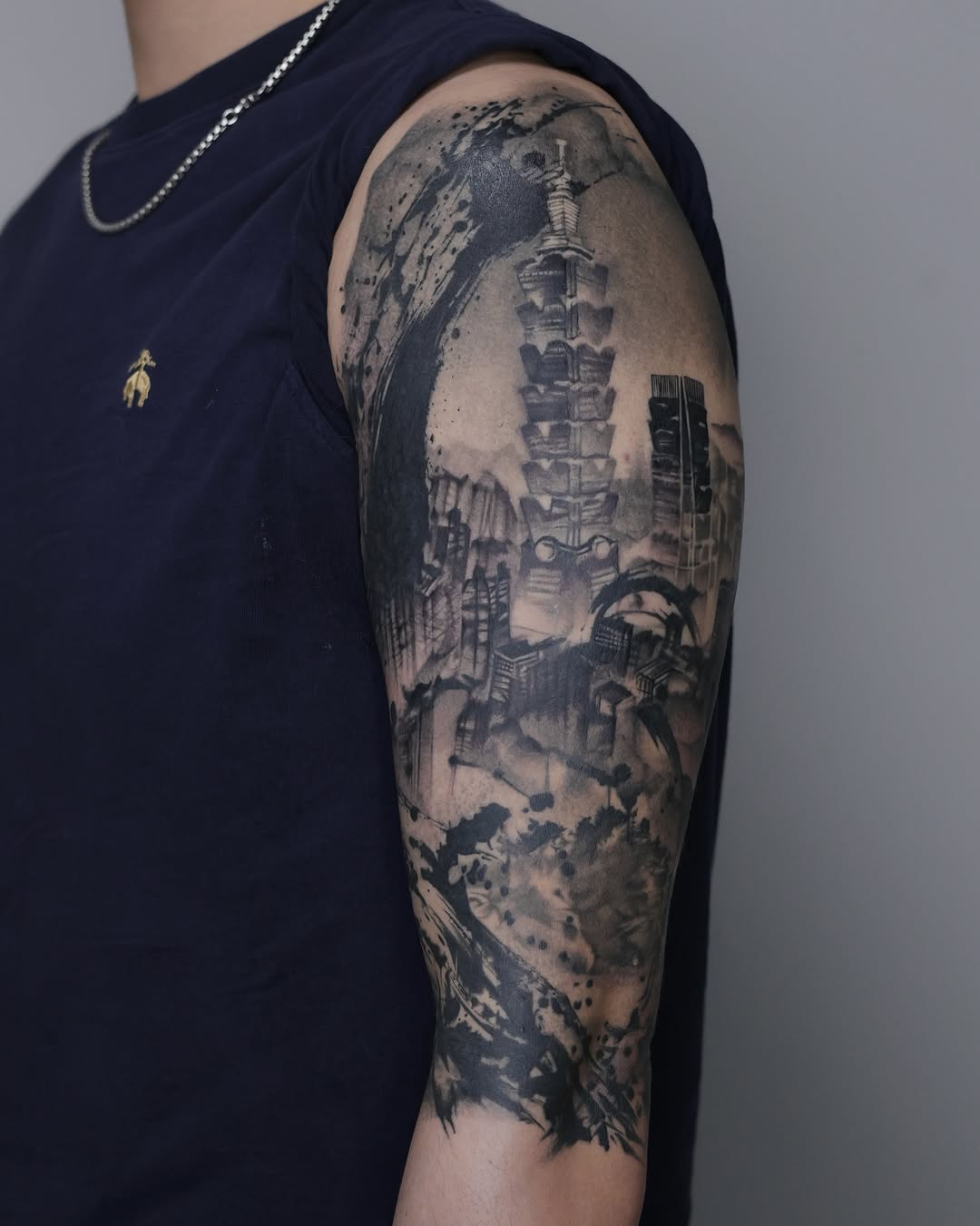 Tattoo by @inkversetattooabi — black_and_grey, realism