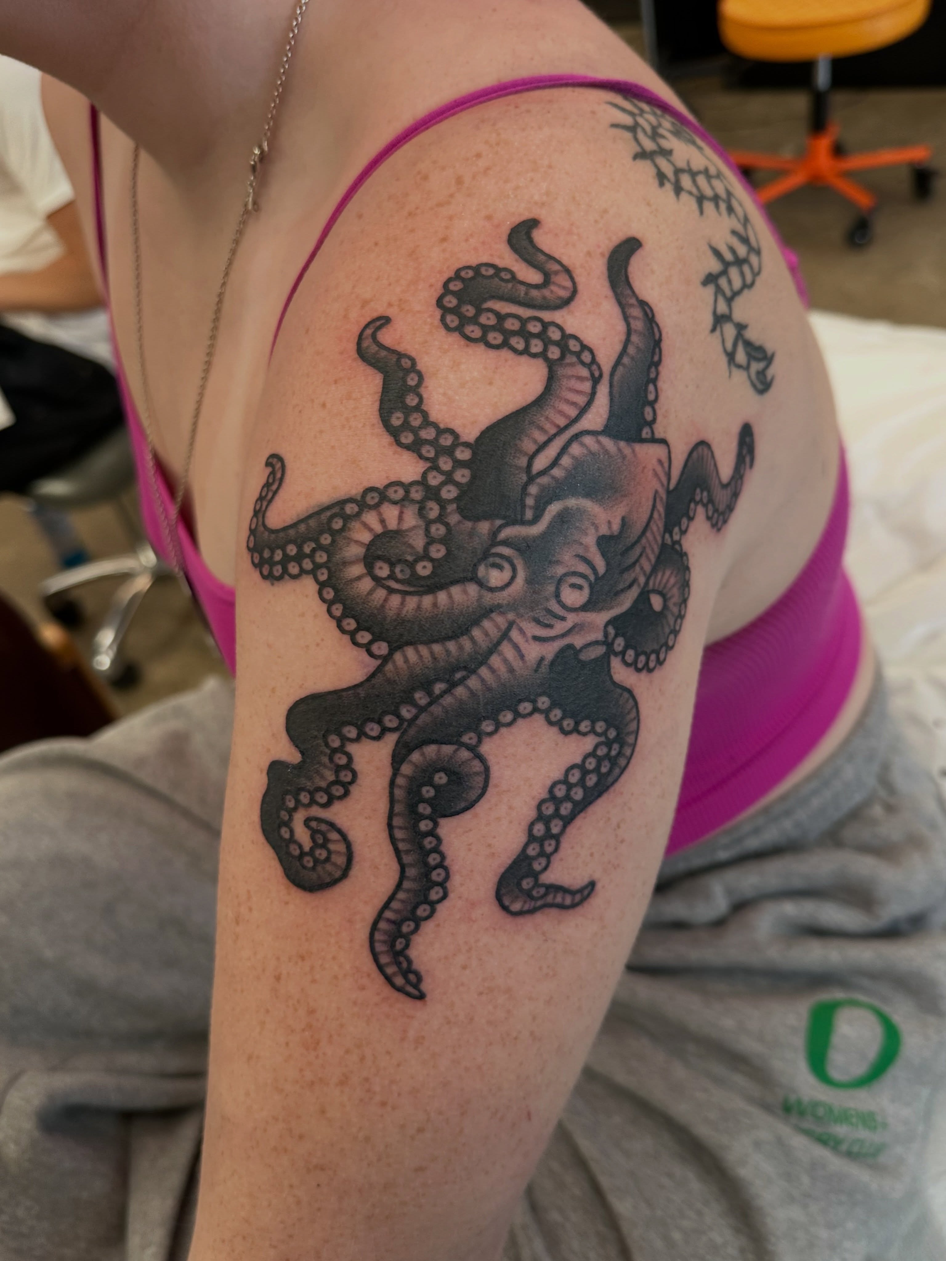 Tattoo by @rarespider — black_and_grey